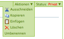 Das Aktionsmenü