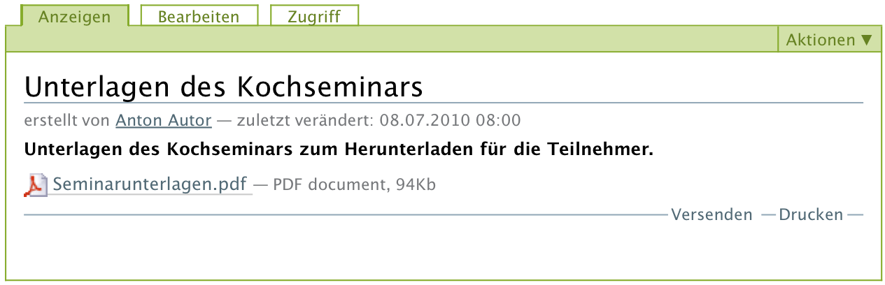Anzeige einer Datei