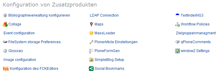 Zusatzprodukte